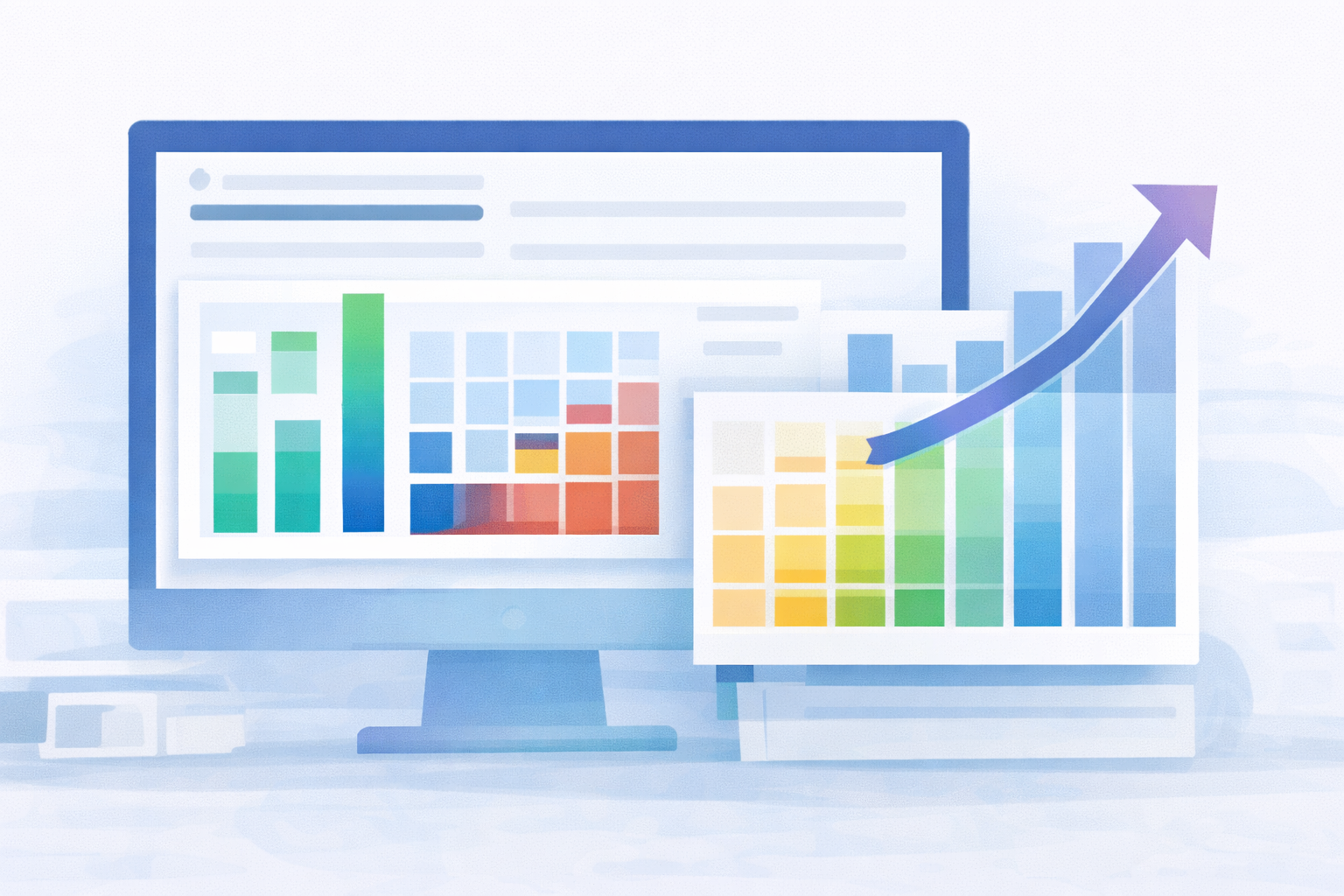 Compare outcomes and tradeoffs: an illustration showing side-by-side results and analysis.